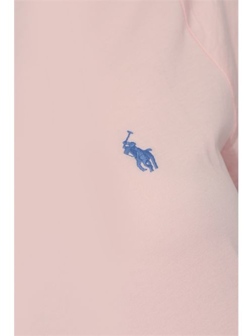 T-shirt in cotone con logo Pink POLO RALPH LAUREN | 211B14605014